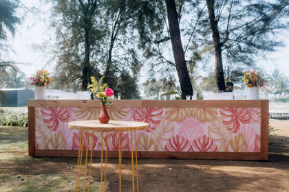 Bar and Floral detail — wedding decor — ITC Grand Goa